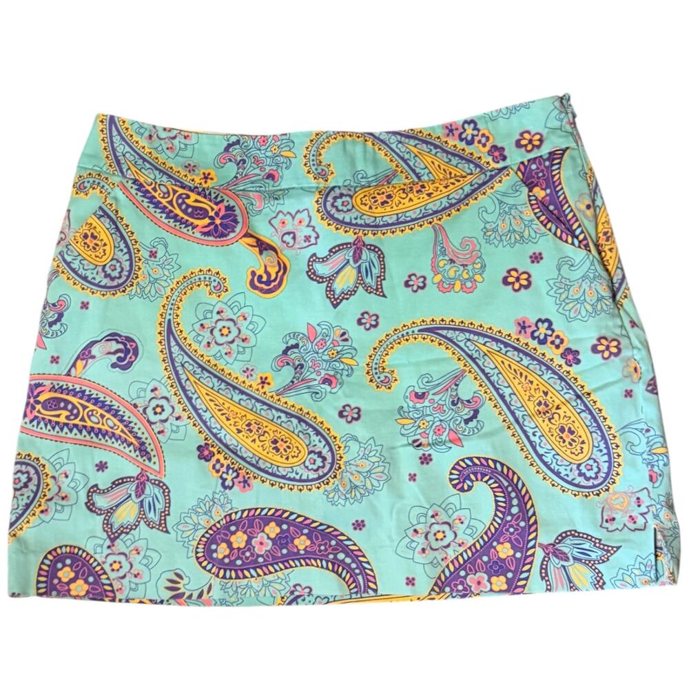 Loudmouth | Ladies Paisley Printed Golf Skort Skirt Size 8
